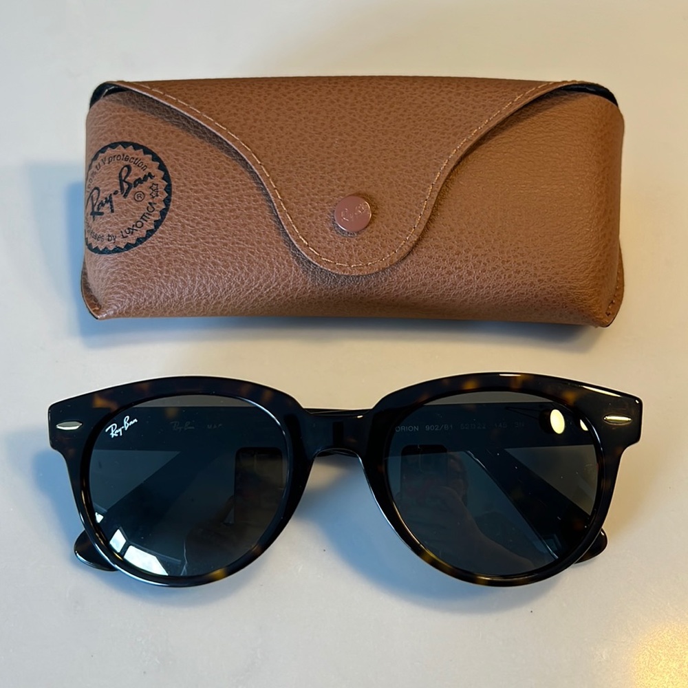 Ray-Ban Orion sunglasses in tortoise shell. No tags, but never worn.